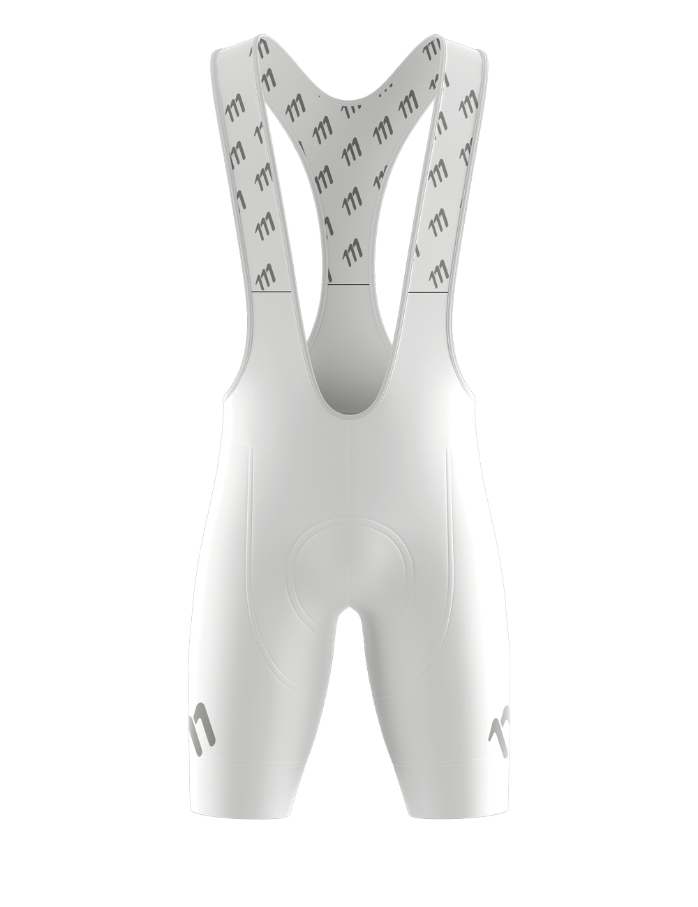 Seamless bib short men's white