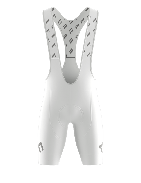 Seamless bib short men's white