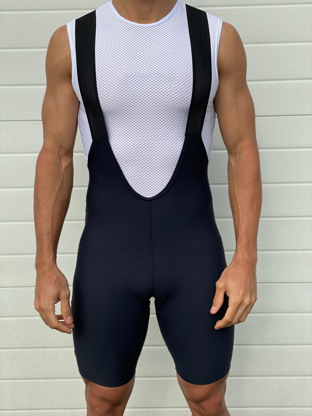 Seamless bib short men's black