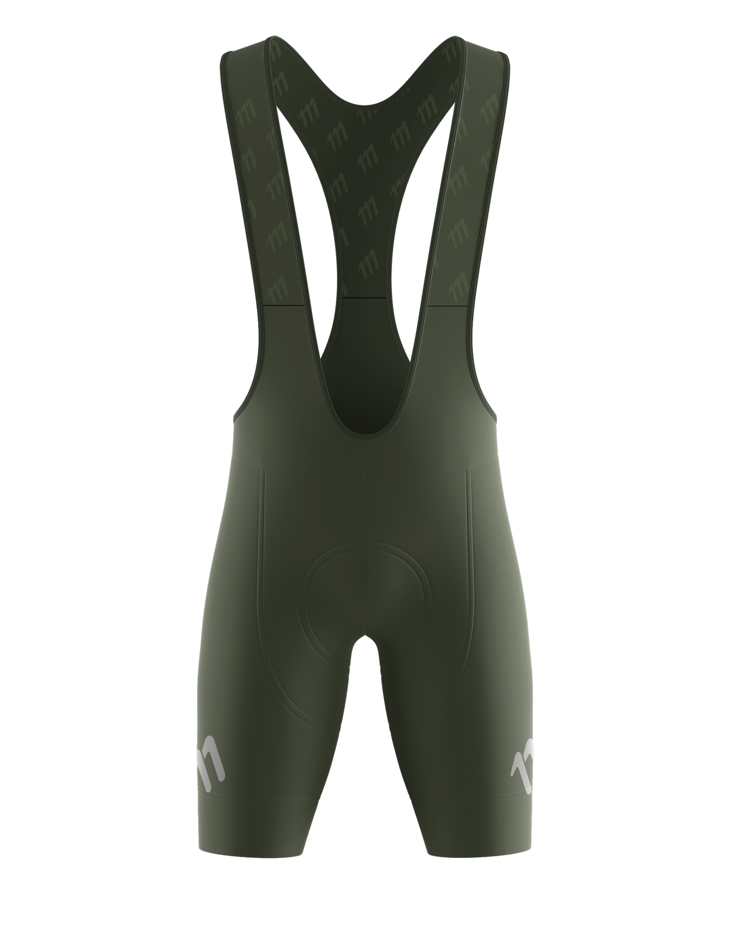 Seamless bib short men's olive