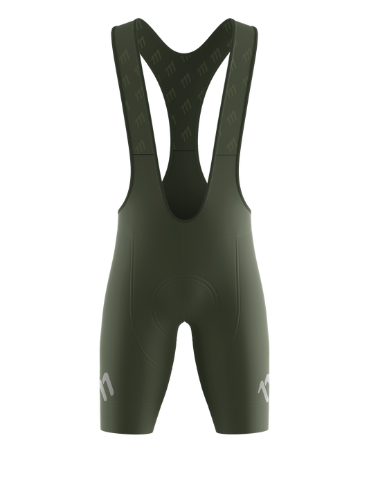 Seamless bib short men's olive